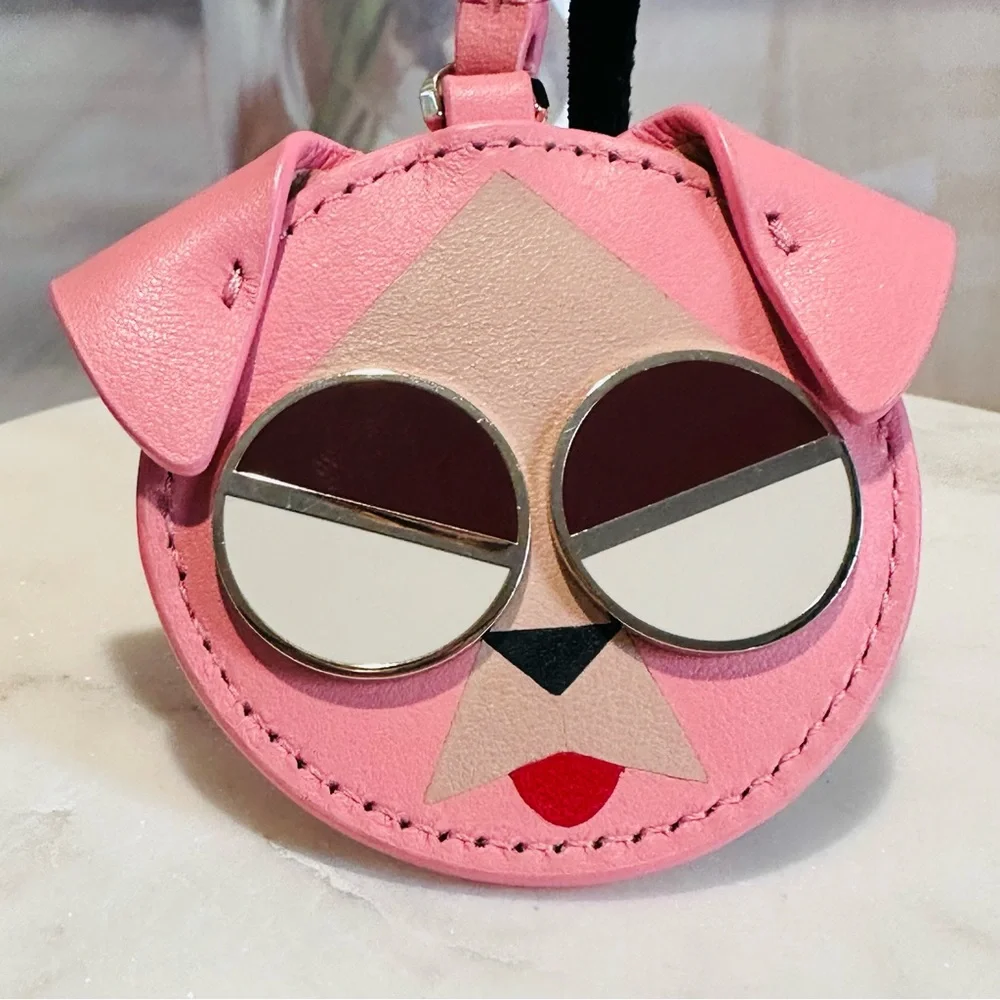 kate spade - spademals mod dog dangle keychain in roccopink - Picture 2 of 9